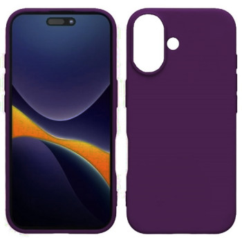 Θήκη Πλάτης Σιλικόνης Soft για Apple iPhone 16 Plus - Χρώμα: Σκούρο Μώβ