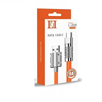 LOL L-208 Καλώδιο Φόρτισης & Μεταφοράς Δεδομένων USB-Α σε Type-C - Χρώμα: Πορτοκαλί LOL L-208 Καλώδιο Φόρτισης & Μεταφοράς Δεδομένων USB-Α σε Type-C - Χρώμα: Πορτοκαλί