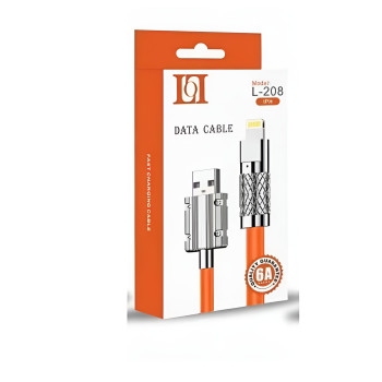 LOL L-208 Καλώδιο Φόρτισης & Μεταφοράς Δεδομένων USB-Α σε Lightning - Χρώμα: Πορτοκαλί