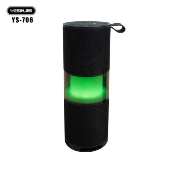 YESPLUS YS-706 TWS RGB LED Lights Bluetooth Speaker Υψηλής Ποιότητας Ήχου - Χρώμα: Μαύρο