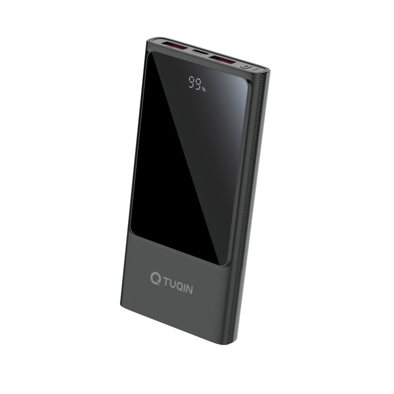 TUQIN QP33 Power Bank 22.5W με Γρήγορη Φόρτιση με Θύρα USB-A και Θύρα Type-C 10000mAh - Χρώμα: Μαύρο