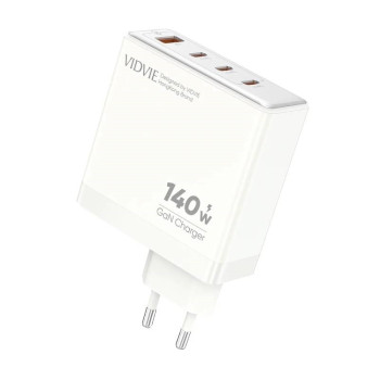VIDVIE (XL-PLE226) 140W GaN Γρήγορης Φορτιστής Κινητού Τηλεφώνου με Θύρες USB-A και 3x Θύρες USB-C - Χρώμα: Μπεζ