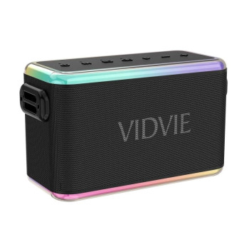 VIDVIE 60W Αδιάβροχο Ηχείο Bluetooth Karaoke με Φως RGB & Δύο Μικρόφωνα (XL-SP910) - Χρώμα: Μαύρο