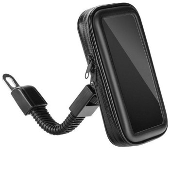 NINE MT-155 XL Βάση Κινητού Μοτοσυκλέτας & Ποδηλάτου για το Καθρέπτη 6.3'' - Χρώμα: Μαύρο