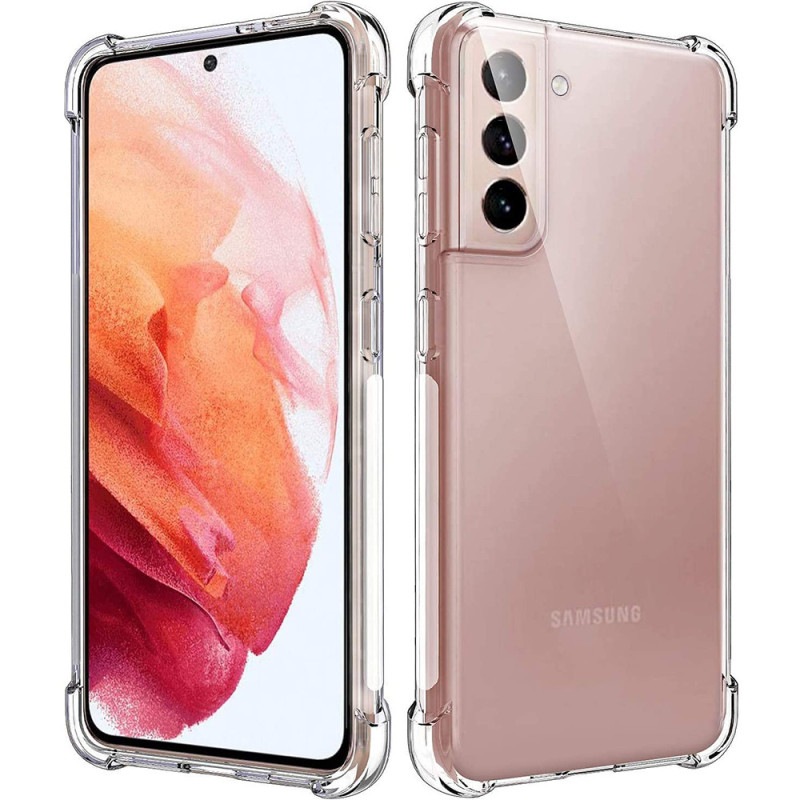 Θήκη Πλάτης Σιλικόνης Anti Shock για Samsung Galaxy S22 - Χρώμα: Διάφανο