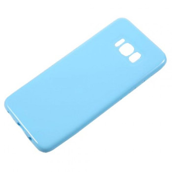 Θήκη Πλάτης Σιλικόνης Απλή για Samsung Galaxy S8 Plus - Χρώμα: Γαλάζιο