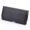 Universal Belt Holster Pouch Leather for 6.0''-6.5'' - Color: Black