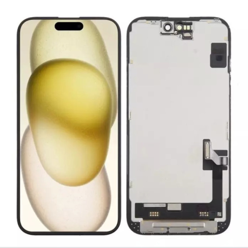 ZY Incell Οθόνη LCD με Μηχανισμό Αφής για Apple iPhone 15 - Χρώμα: Μαύρο