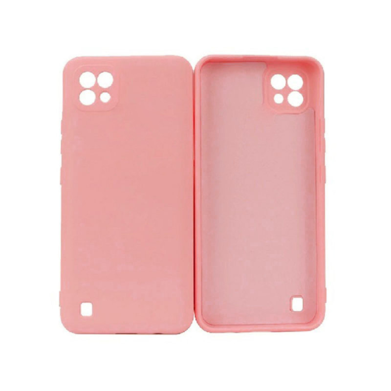 Θήκη Πλάτης Σιλικόνης Απλή για Realme C11 2021 - Χρώμα: Ρόζ