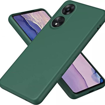 Θήκη Πλάτης Σιλικόνης Απλή για Oppo A58/A78 - Χρώμα: Σκούρο Πράσινο