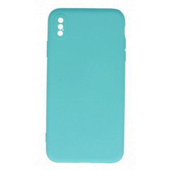 Θήκη Πλάτης Σιλικόνης Απλή για Apple iPhone X/XS - Χρώμα: Γαλάζιο