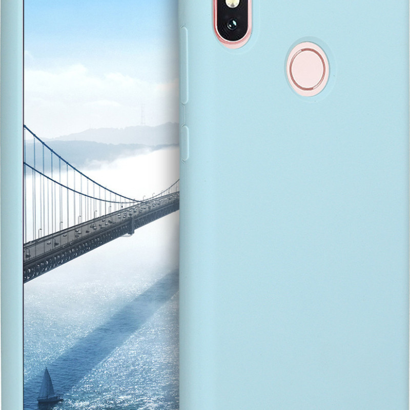 Θήκη Πλάτης Σιλικόνης Απλή για Xiaomi Redmi Note 5 - Χρώμα: Γαλάζιο