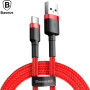 Baseus Cafule Braided USB 2.0 Καλώδιο USB-C Male - USB-A Male (CATKLF-U09) (BASCATKLFU09) 3m - Χρώμα: Κόκκινο