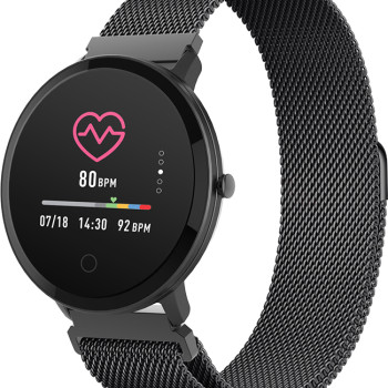 Forever ForeVive SB-320 43mm Smartwatch Activity Tracker με Παλμογράφο - Χρώμα: Μαύρο