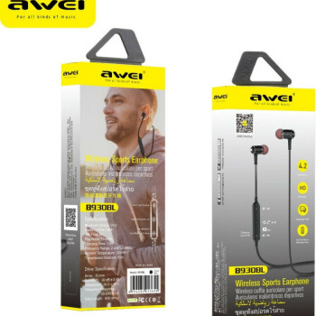 Awei B930BL In-Ear Bluetooth Handsfree Ακουστικά με Αντοχή στον Ιδρώτα - Χρώμα: Μαύρο Awei B930BL In-Ear Bluetooth Handsfree Ακουστικά με Αντοχή στον Ιδρώτα - Χρώμα: Μαύρο