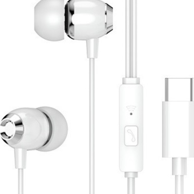 XO-EP25 Ενσύρματα Ακουστικά Handsfree με Υποδοχή Type-C Άσπρο