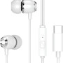 XO-EP25 Ενσύρματα Ακουστικά Handsfree με Υποδοχή Type-C Άσπρο