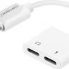 QIHANG QH-M32 Μετατροπέας Lightning Male σε Lightning 2x Female - Χρώμα: Άσπρο