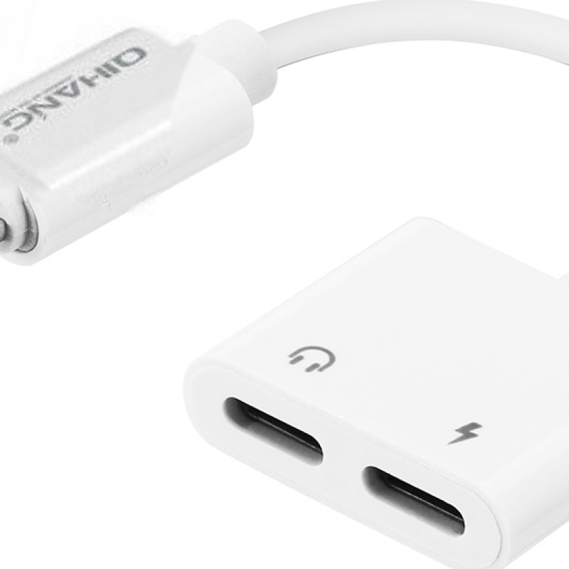 QIHANG QH-M32 Μετατροπέας Lightning Male σε Lightning 2x Female - Χρώμα: Άσπρο