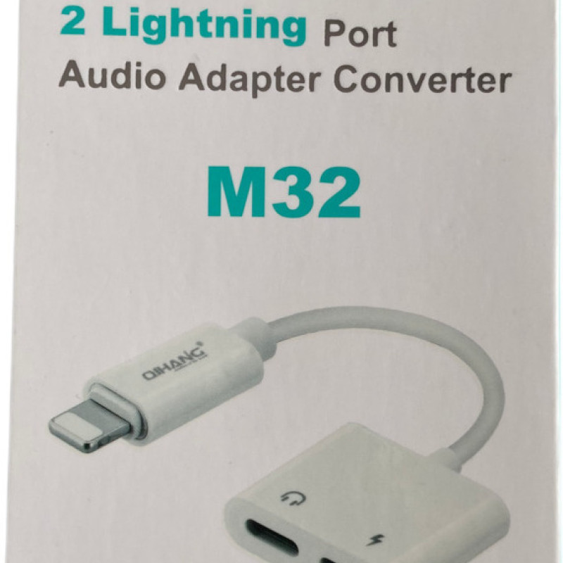 QIHANG QH-M32 Μετατροπέας Lightning Male σε Lightning 2x Female - Χρώμα: Άσπρο