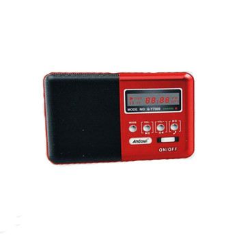 Andowl Q-Y7000 Φορητό Επαναφορτιζόμενο Ραδιόφωνο με Bluetooth - Χρώμα: Κόκκινο