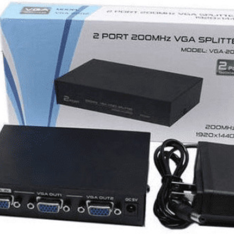 VGA 2 Port Splitter 200 MHz VGA-2002