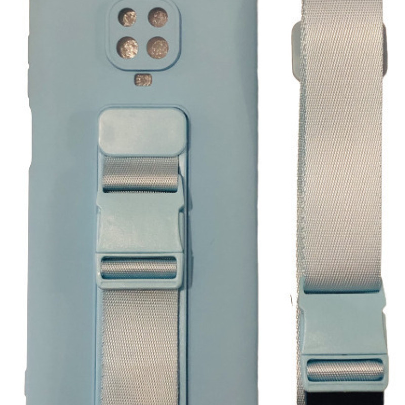 Θήκη Σιλικόνης Πλάτης με Ζώνη για Xiaomi Redmi Note 9S / 9 Pro - Χρώμα: Γαλάζιο Θήκη Σιλικόνης Πλάτης με Ζώνη για Xiaomi Redmi Note 9S / 9 Pro - Χρώμα: Γαλάζιο