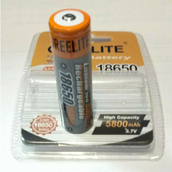 Greenlite Επαναφορτιζόμενη Μπαταρία 18650 Li-ion 5800mAh 3.7V 1τμχ