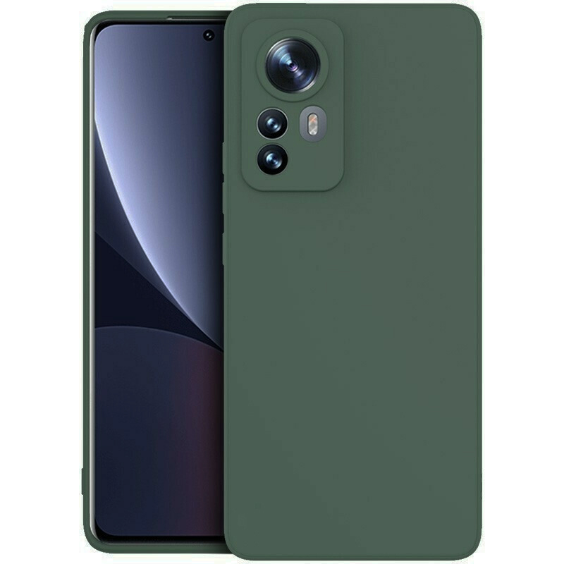 Θήκη Πλάτης Σιλικόνης Soft για Xiaomi Mi 12 Pro - Χρώμα: Σκούρο Πράσινο