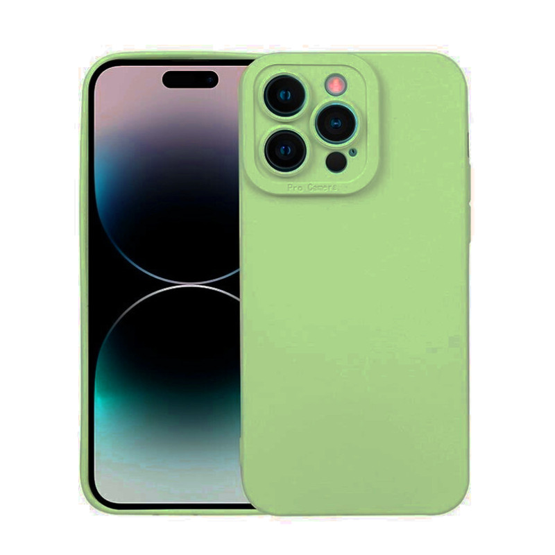 Θήκη Πλάτης Σιλικόνης Soft για Apple iPhone 14 Pro - Χρώμα: Πράσινο απαλό Θήκη Πλάτης Σιλικόνης Soft για Apple iPhone 14 Pro - Χρώμα: Πράσινο απαλό