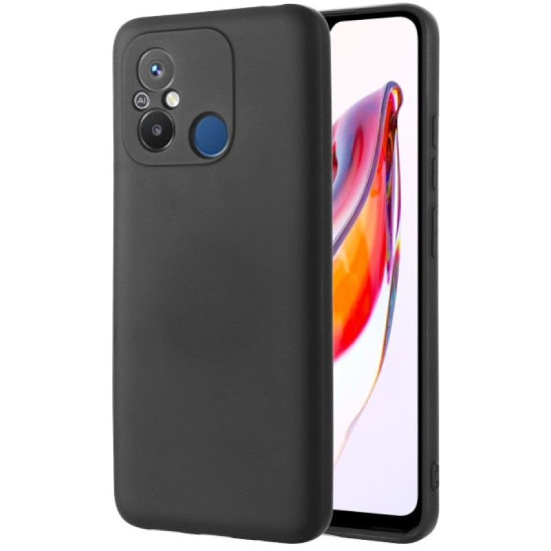 Θήκη Πλάτης Σιλικόνης Soft για Xiaomi Redmi 12C - Χρώμα: Μαύρο