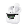 PZX L55 Bluetooth Wireless Earphone In-ear Metal Circle High Sound Quality Earbuds 280mAh Ακουστικά - Χρώμα: Λευκό
