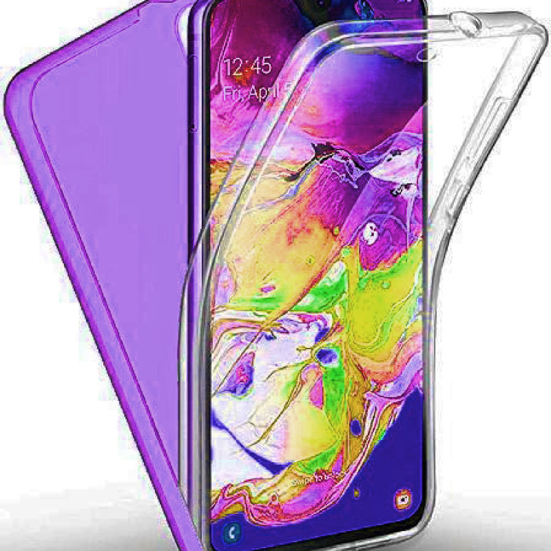 Πλήρης κάλυψη 360° εμπρός & πίσω για Xiaomi Redmi Note 10/Note 10S - Χρώμα: Μώβ