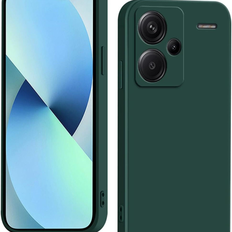 Θήκη Πλάτης Σιλικόνης Soft για Xiaomi Redmi Note 13 Pro Plus - Χρώμα: Σκούρο Πράσινο