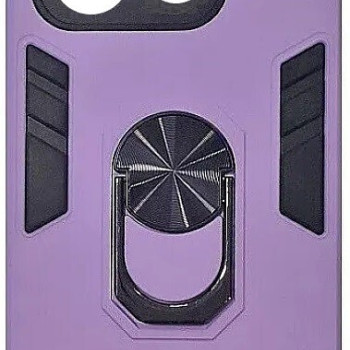 Σκληρή Θήκη Πλάτης Armor με Βάση Στήριξης για Xiaomi Redmi Note 13 Pro 4G - Χρώμα: Λιλά