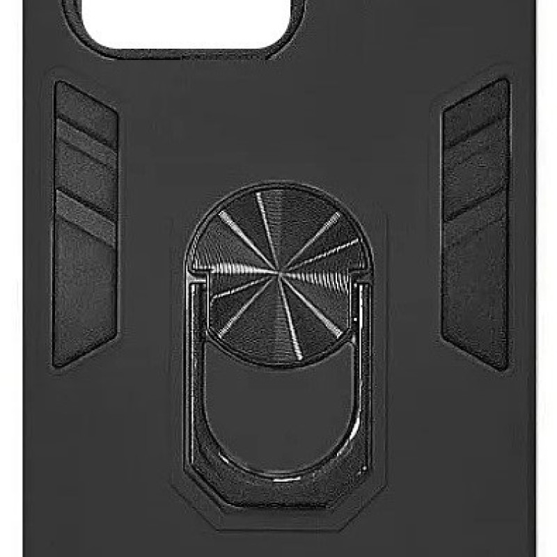 Σκληρή Θήκη Πλάτης Armor με Βάση Στήριξης για Xiaomi Redmi 13C / Poco C65 - Χρώμα: Μαύρο