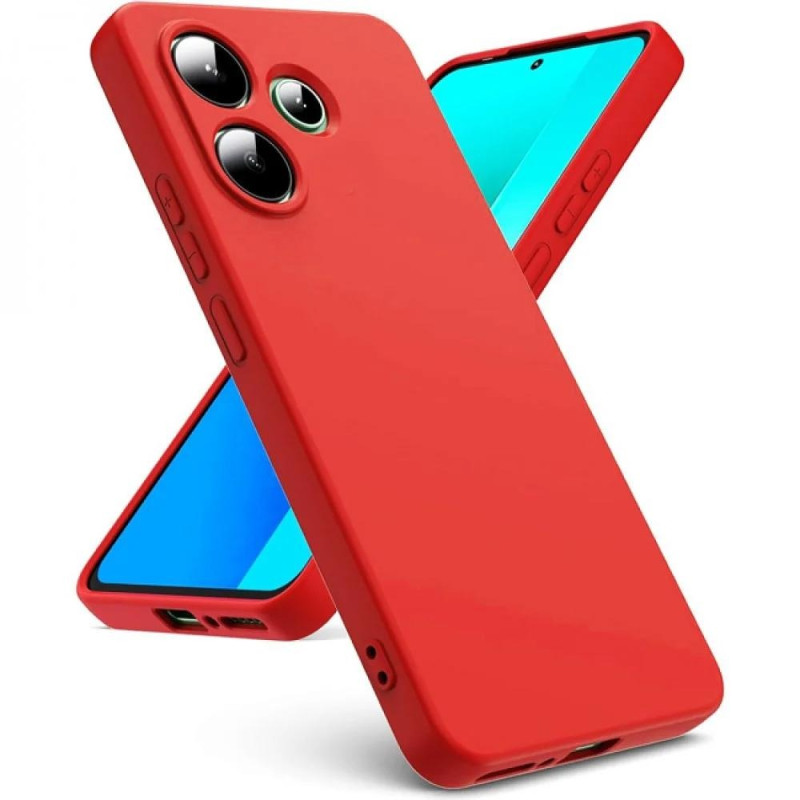 Θήκη Πλάτης Σιλικόνης Soft για Xiaomi Redmi 13 - Χρώμα: Κόκκινο