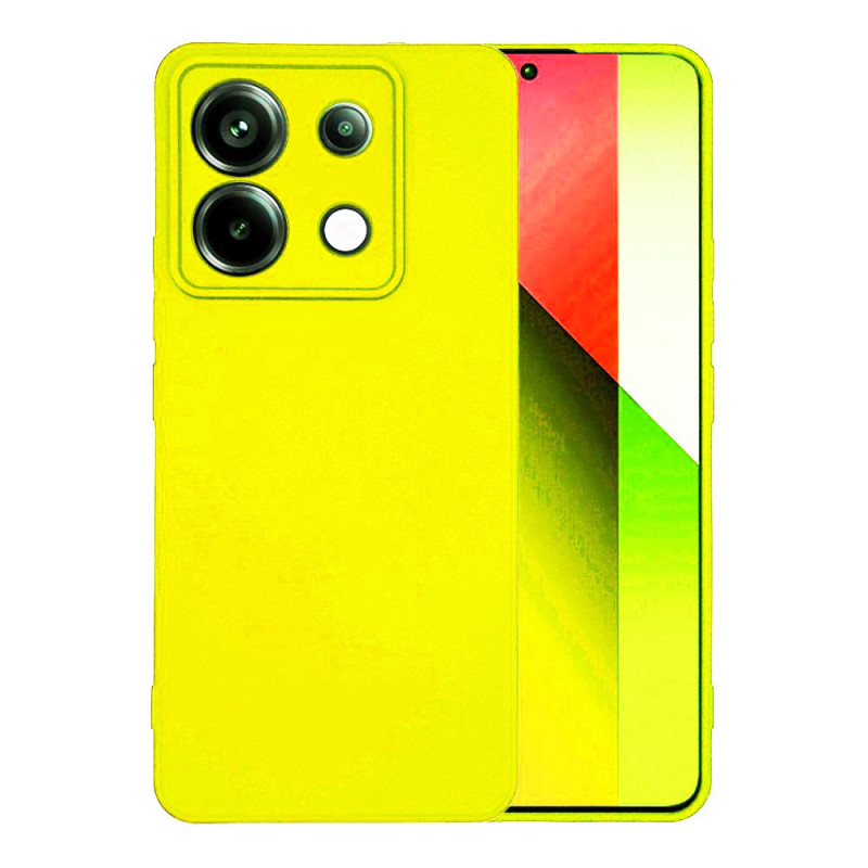 Θήκη Πλάτης Σιλικόνης Soft για Xiaomi Poco X6 5G - Χρώμα: Κίτρινο