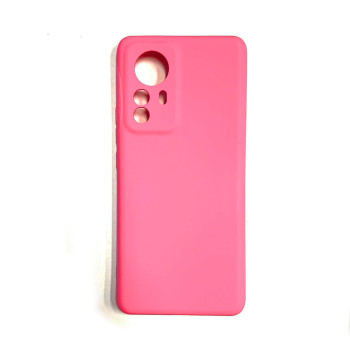 Θήκη Πλάτης Σιλικόνης Απλή για Xiaomi Mi 12 - Χρώμα: Φούξια