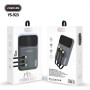 YESPLUS YS-923 LCD Display PD22.5W Power Bank 10000mAh με 2x Θύρες USB-C & 1x Θύρα USB-A με Ενσωματωμένα Καλώδια - Χρώμα: Μαύρο