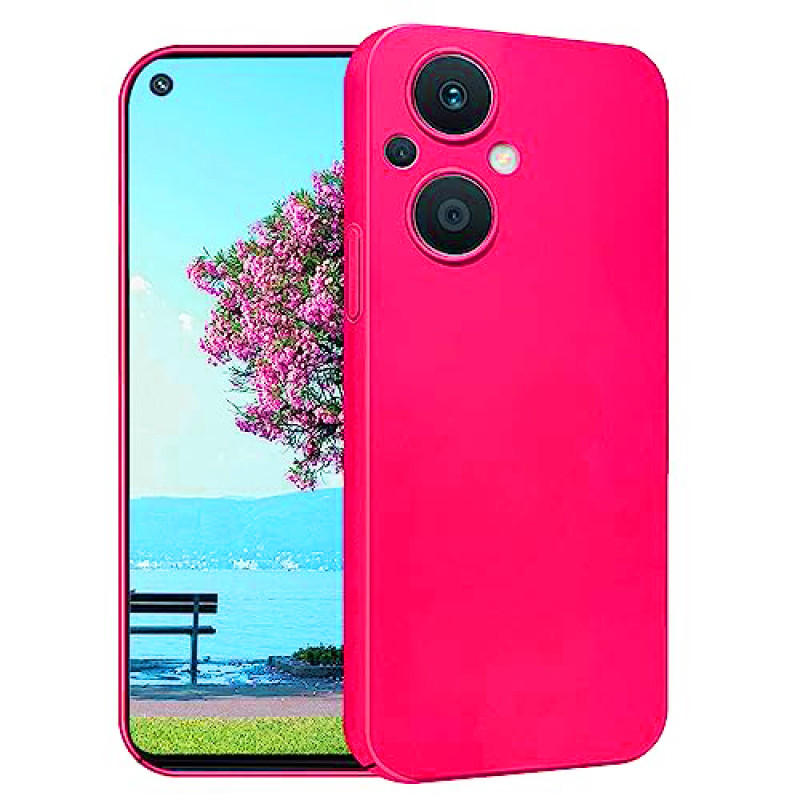 Θήκη Πλάτης Σιλικόνης Soft για Oppo Reno8 Lite - Χρώμα: Φούξια