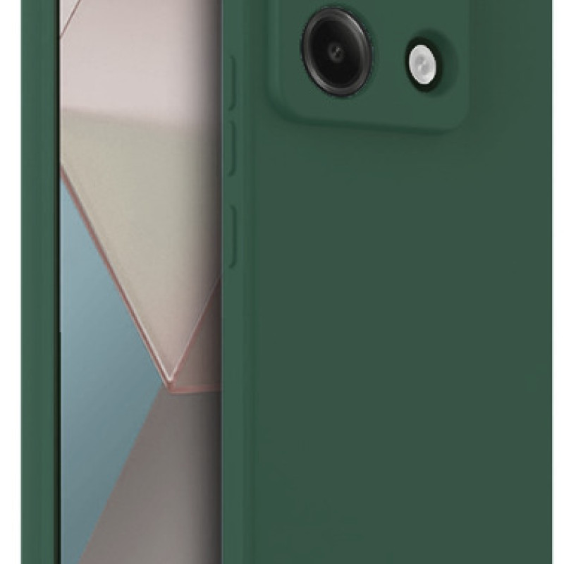 Θήκη Πλάτης Σιλικόνης Soft για Xiaomi Redmi Note 13 5G - Χρώμα: Σκούρο Πράσινο