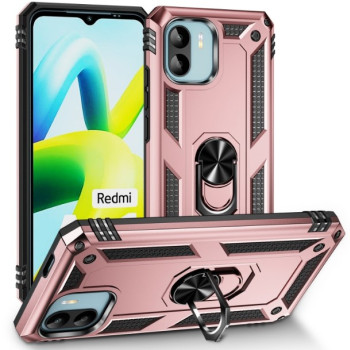Σκληρή Θήκη Πλάτης Armor με Βάση Στήριξης για Xiaomi Redmi A1/Redmi A2 - Χρώμα: Ρόζ Χρυσό