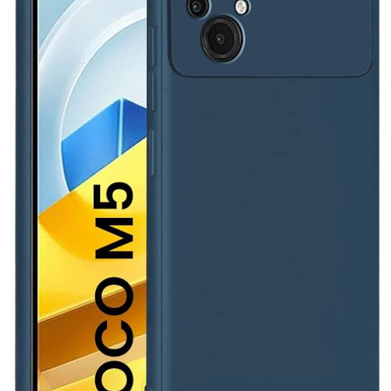 Θήκη Πλάτης Σιλικόνης Soft για Xiaomi Poco M5 - Χρώμα: Σκούρο Μπλε