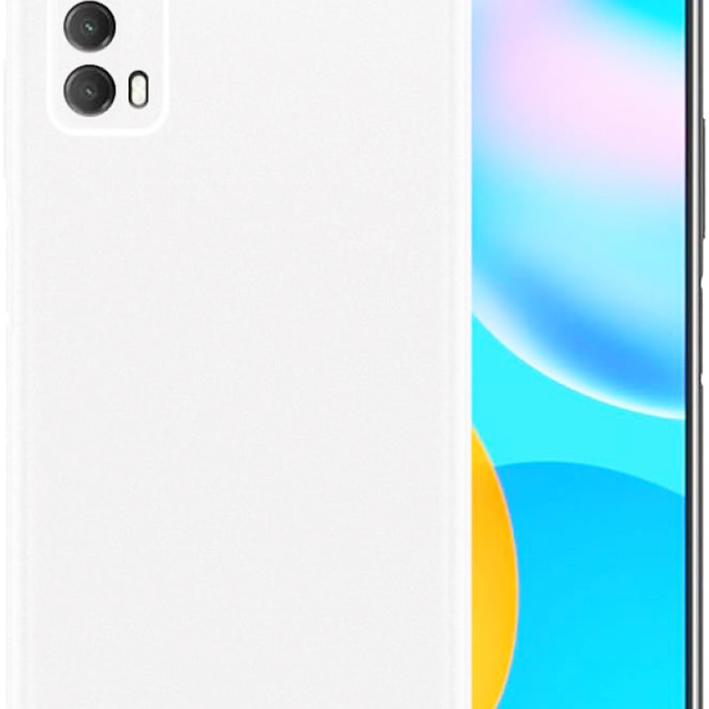 Θήκη Πλάτης Σιλικόνης Απλή για Huawei P Smart 2021 - Χρώμα: Λευκό