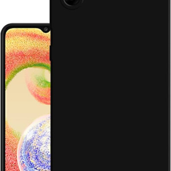 Θήκη Πλάτης Σιλικόνης Soft για Samsung Galaxy A04E - Χρώμα: Μαύρο