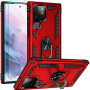 Σκληρή Θήκη Πλάτης Armor με Βάση Στήριξης για Samsung Galaxy S22 Ultra - Χρώμα: Κόκκινο