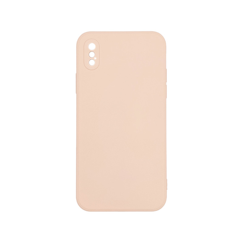 Θήκη Πλάτης Σιλικόνης Απλή για Apple iPhone Xs Max - Χρώμα: Ρόζ απαλό
