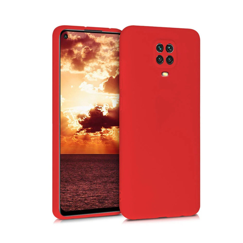 Θήκη Πλάτης Σιλικόνης Απλή για Xiaomi Redmi Note 9 Pro/Note 9S - Χρώμα: Κόκκινο