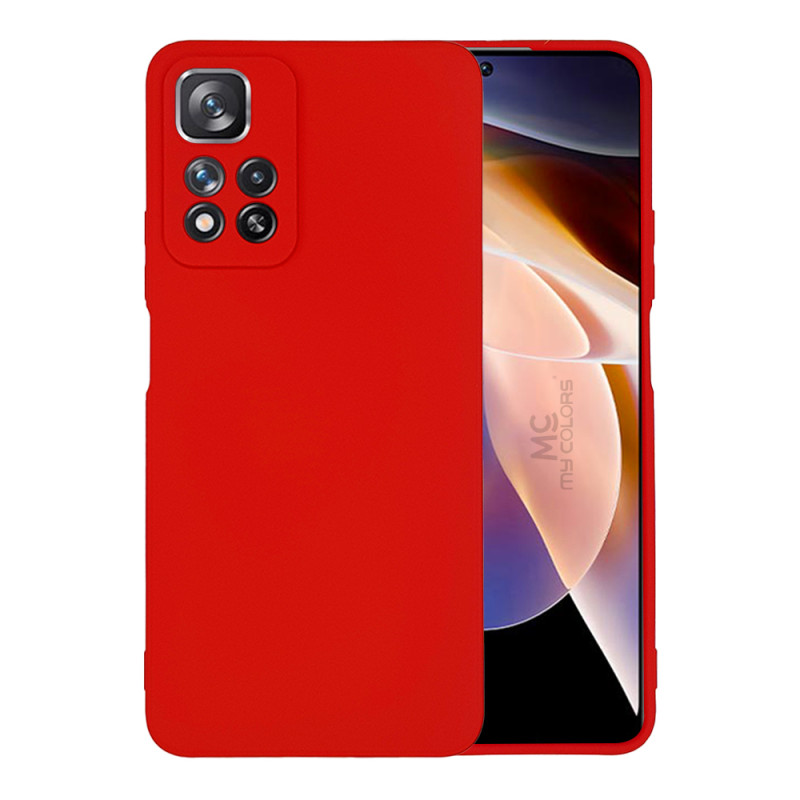 Θήκη Πλάτης Σιλικόνης Soft για Xiaomi Redmi Note 11 Pro Plus - Χρώμα: Κόκκινο